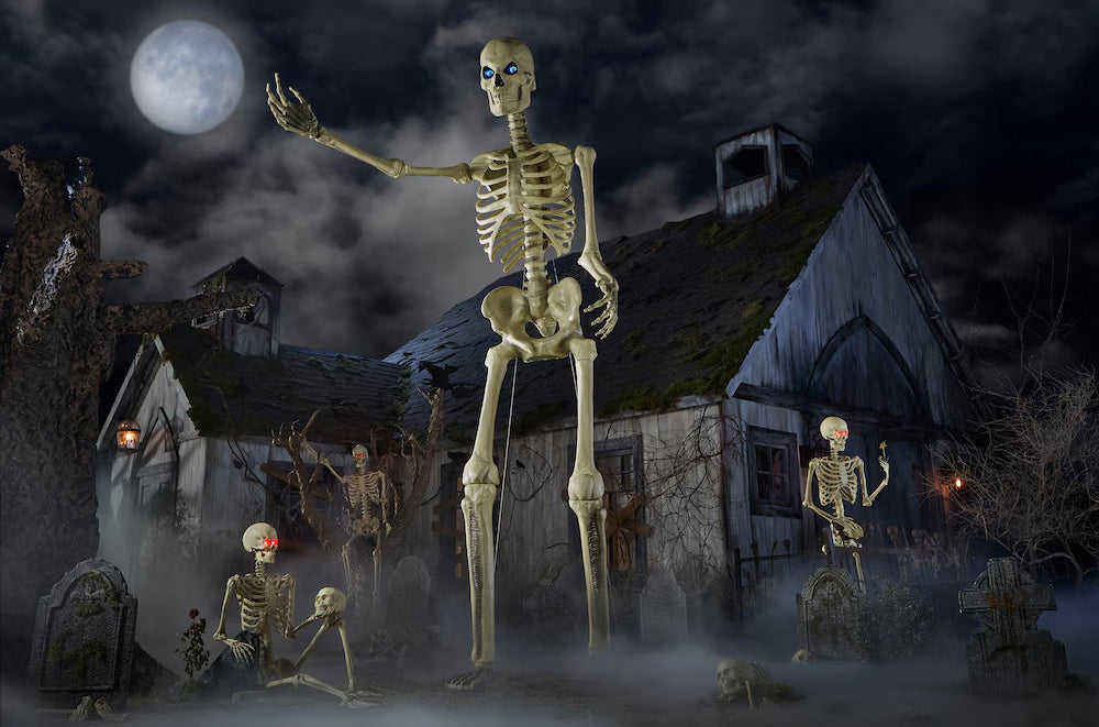 12 ft. Giant Animated Skeleton Halloween Decoration